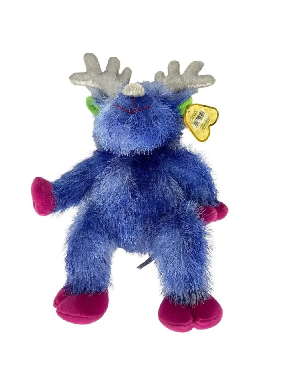 Aurora Frostbite Reindeer Plush 10 inch Blue Pink Silver Antlers Soft Toy